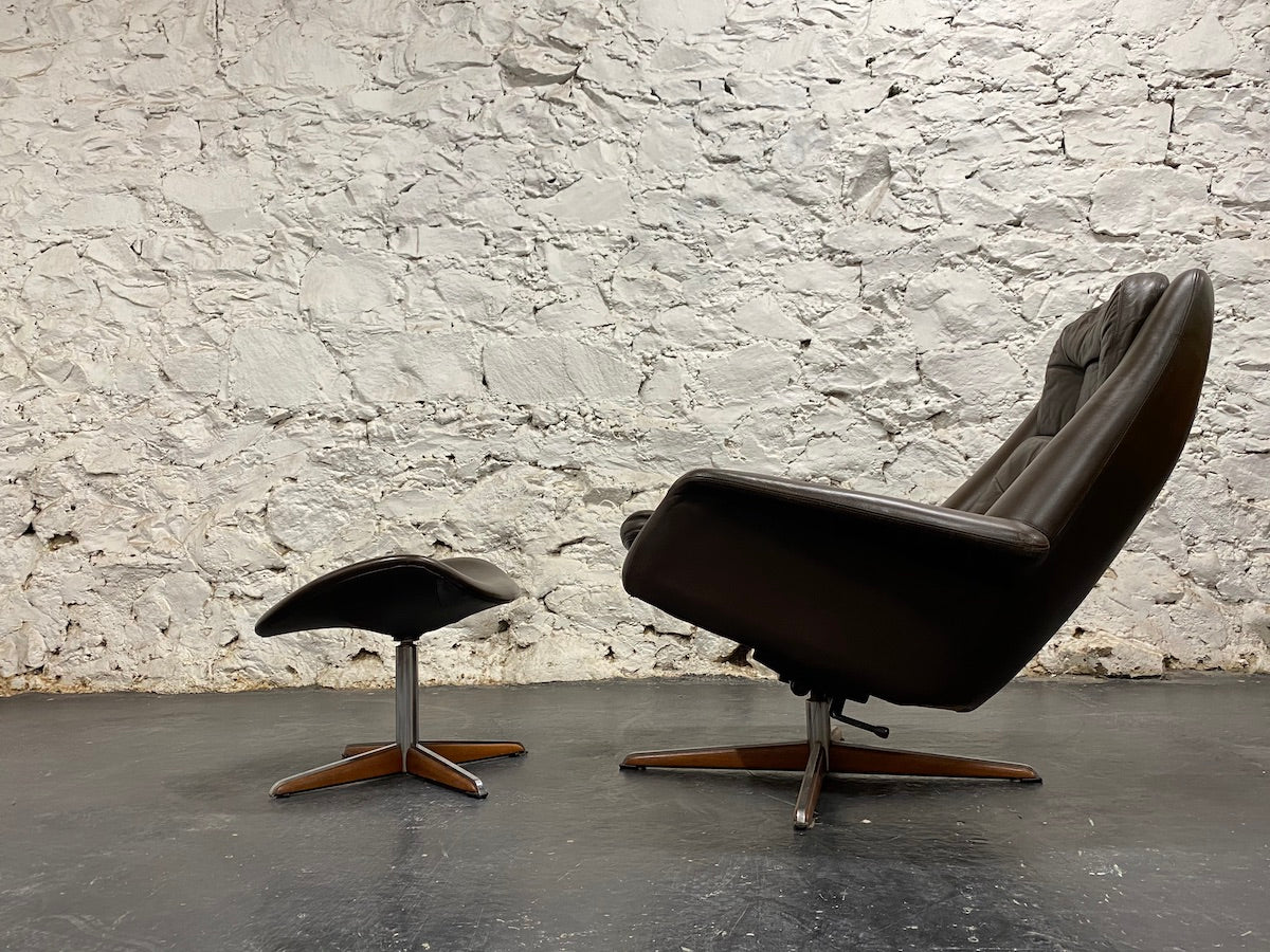 Danish Leather Reclining Chair