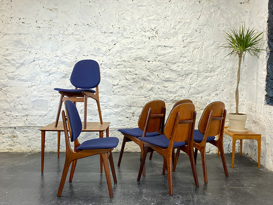 1960s Danish Shield Back Dining Chairs