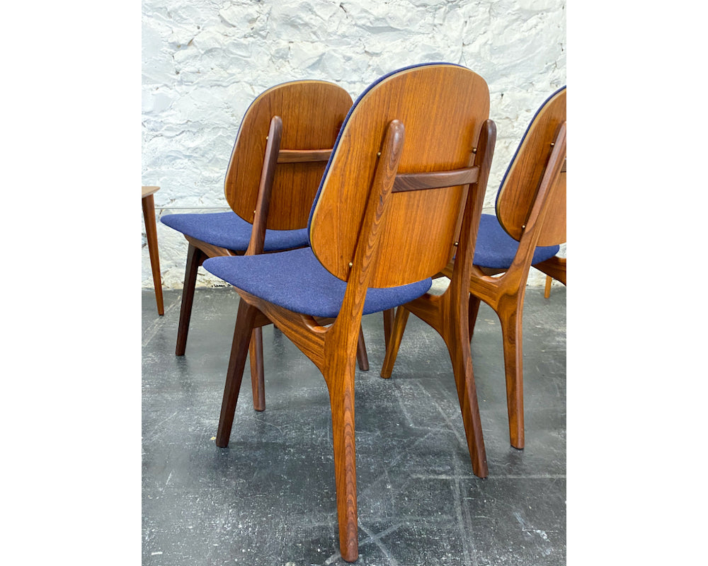 1960s Danish Shield Back Dining Chairs