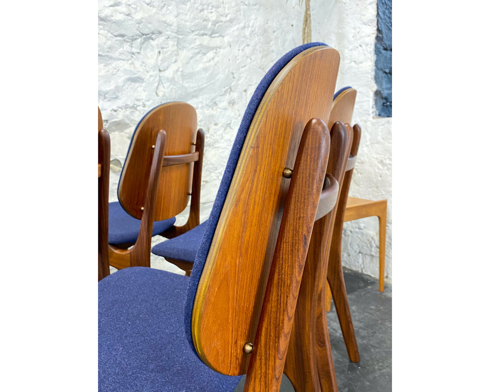 1960s Danish Shield Back Dining Chairs