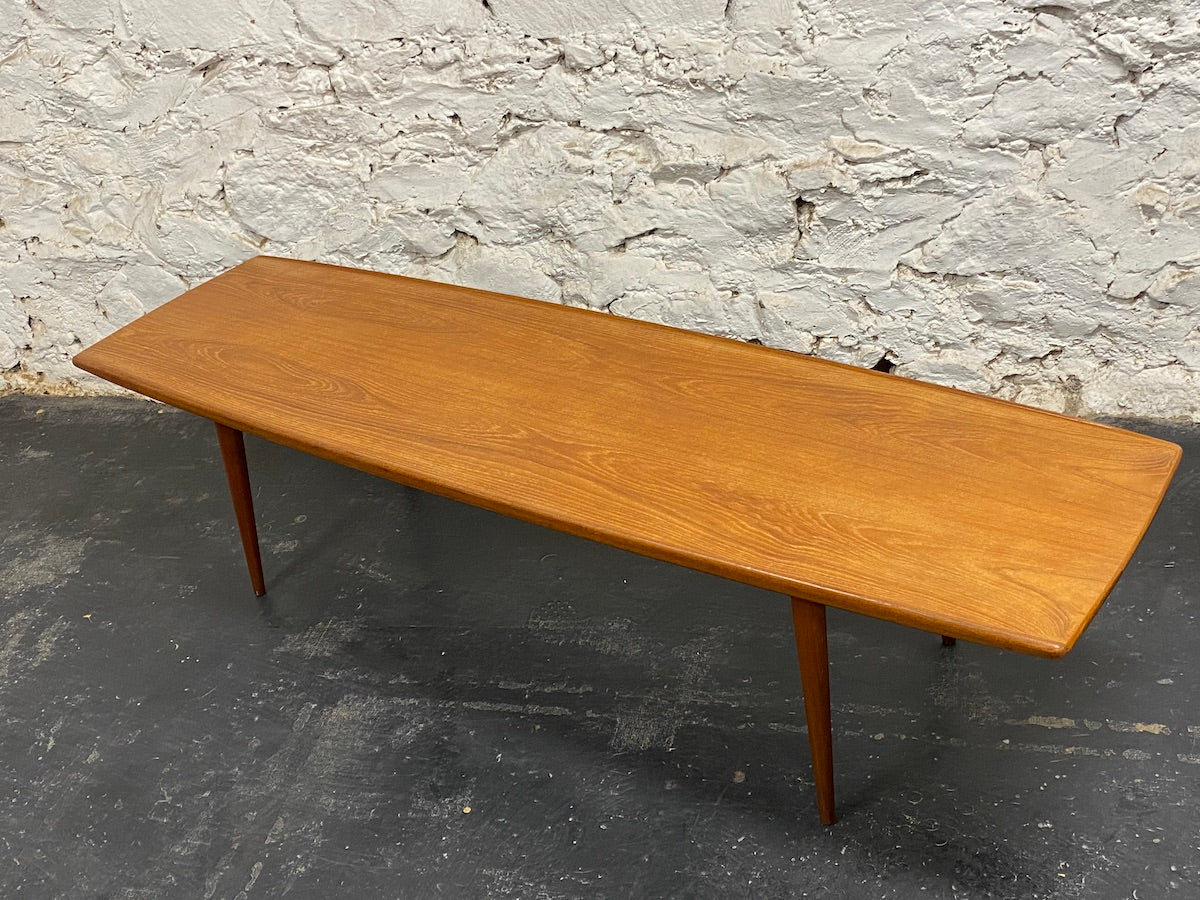 Danish Teak "Surfboard" Coffee Table