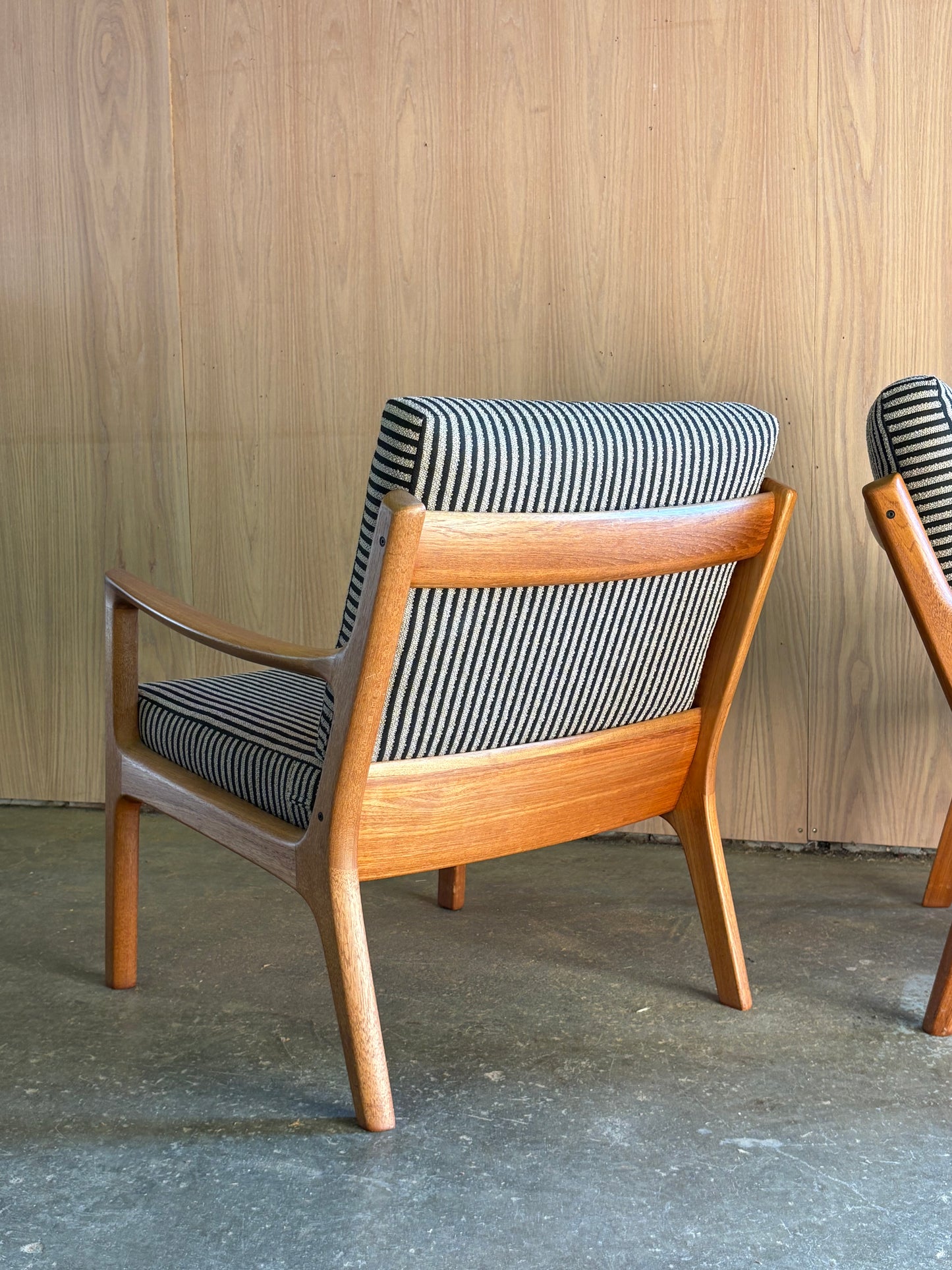 Pair of 1960s Danish Teak Lounge Chairs by Ole Wanscher