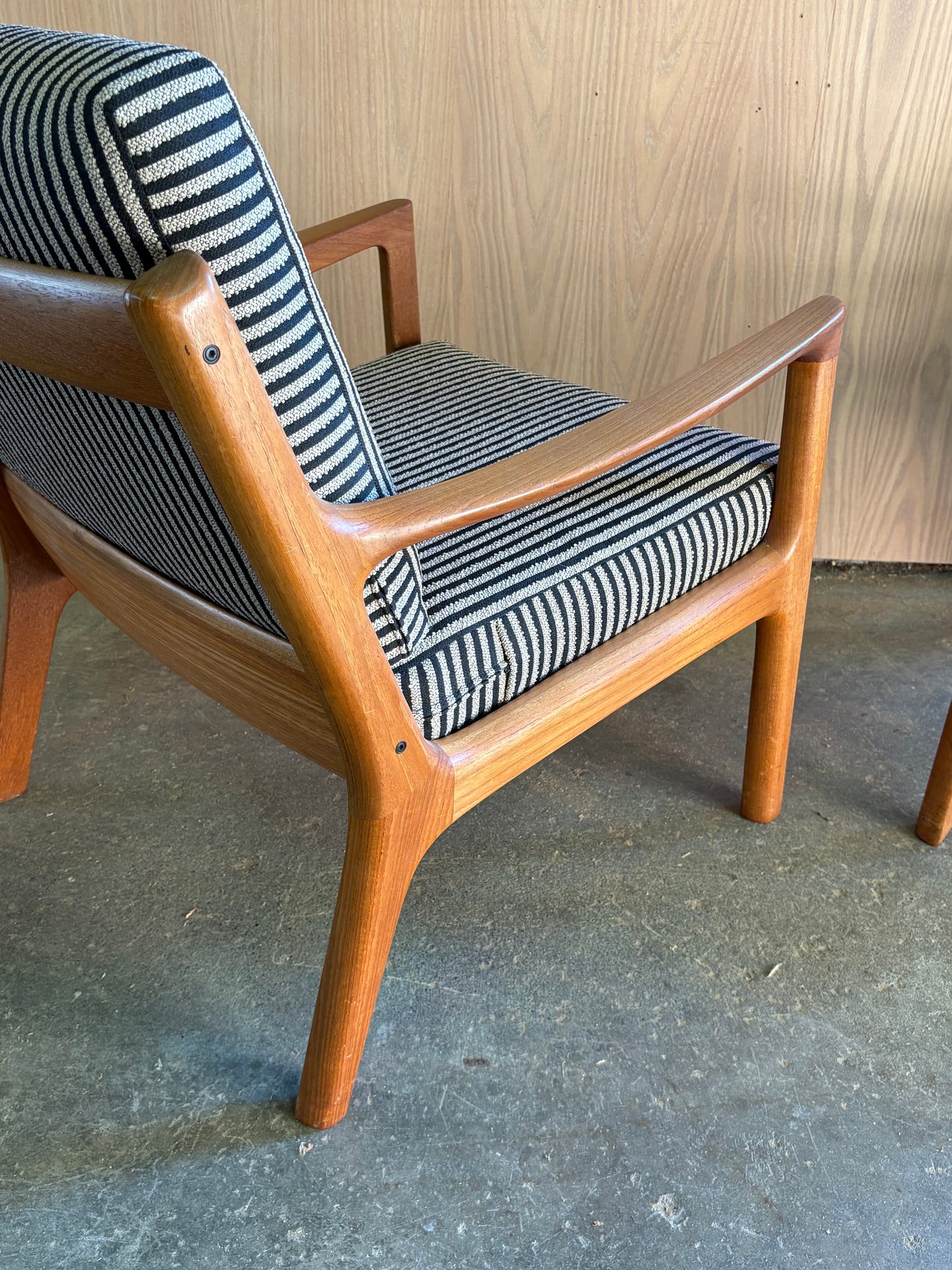 Pair of 1960s Danish Teak Lounge Chairs by Ole Wanscher