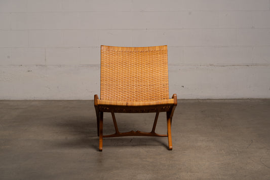 Hans J. Wegner JH512 Folding Lounge Chair for Johannes Hansen, Denmark, 1950s