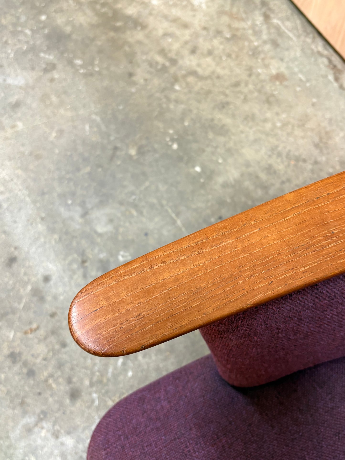 Hans Wegner Teak and Oak AP27 “Mama Bear” Lounge Chair for AP Stolen