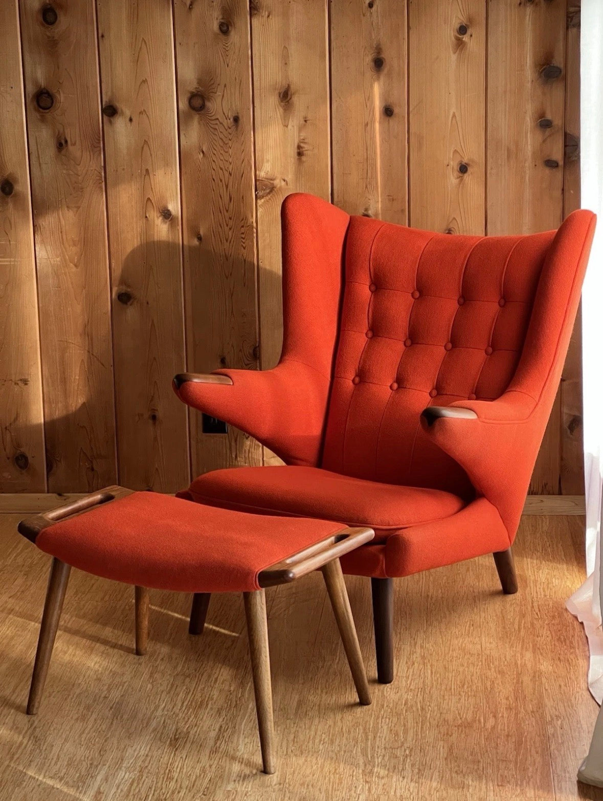 1960s Hans Wegner Bear Chair and Ottoman for AP Stolen