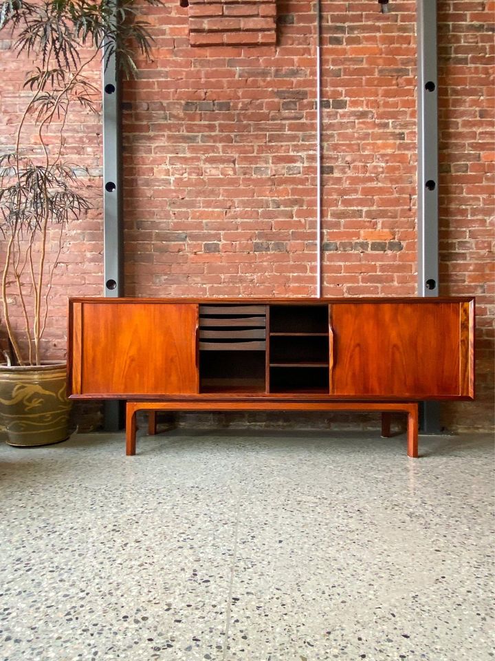 Mid Century Danish Rosewood Credenza Sideboard by Kofod Larsen