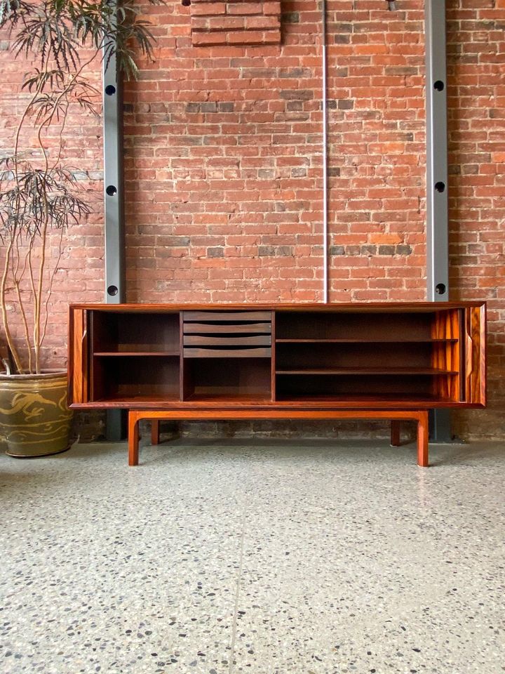 Mid Century Danish Rosewood Credenza Sideboard by Kofod Larsen