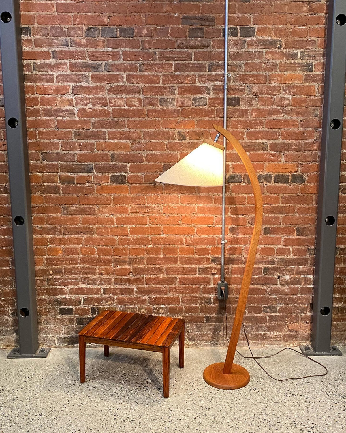 Mid Century Rosewood Table / Stool