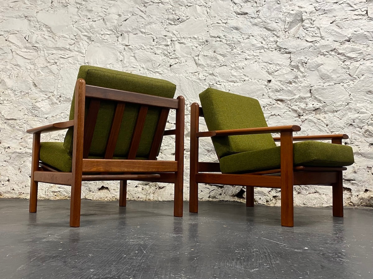 Model 390 Teak Lounge Chairs