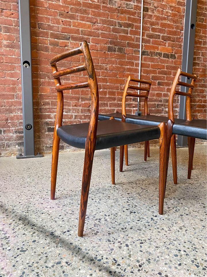 Model 78 Dining Chairs by Niels Møller in Brazilian Rosewood