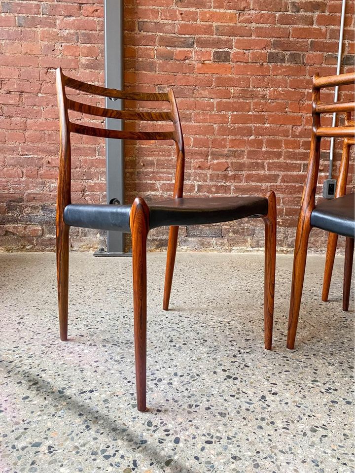 Model 78 Dining Chairs by Niels Møller in Brazilian Rosewood