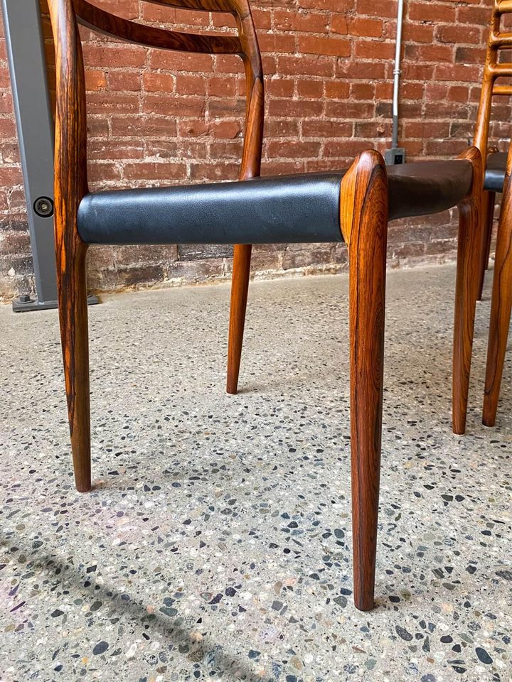 Model 78 Dining Chairs by Niels Møller in Brazilian Rosewood