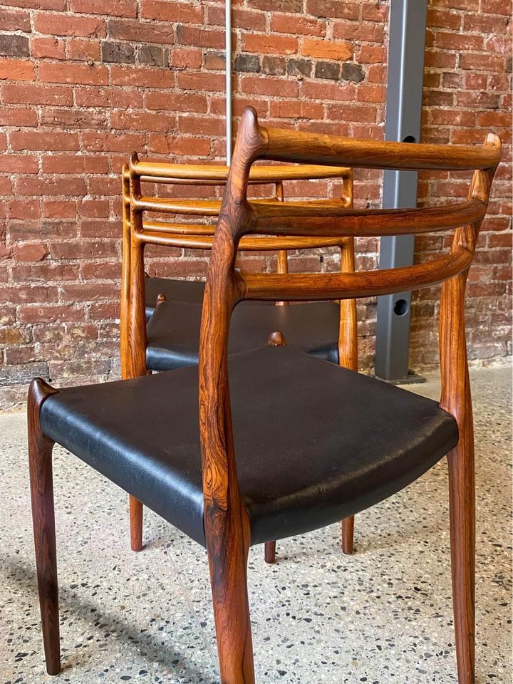 Model 78 Dining Chairs by Niels Møller in Brazilian Rosewood