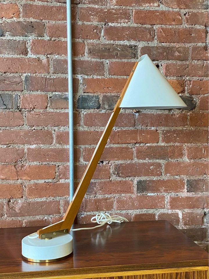 Model B54 Teak and Metal Desk Lamp by Hans Agne Jakobsson circa 1950