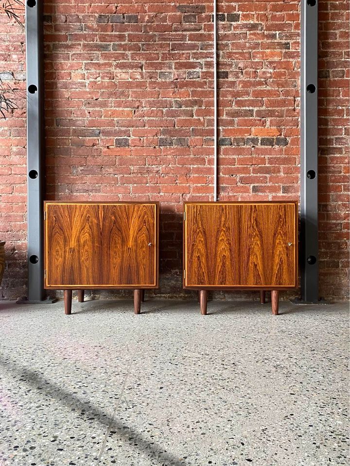 Pair of 1960s Brazilian Rosewood Cabinets by Hundevad & Co.