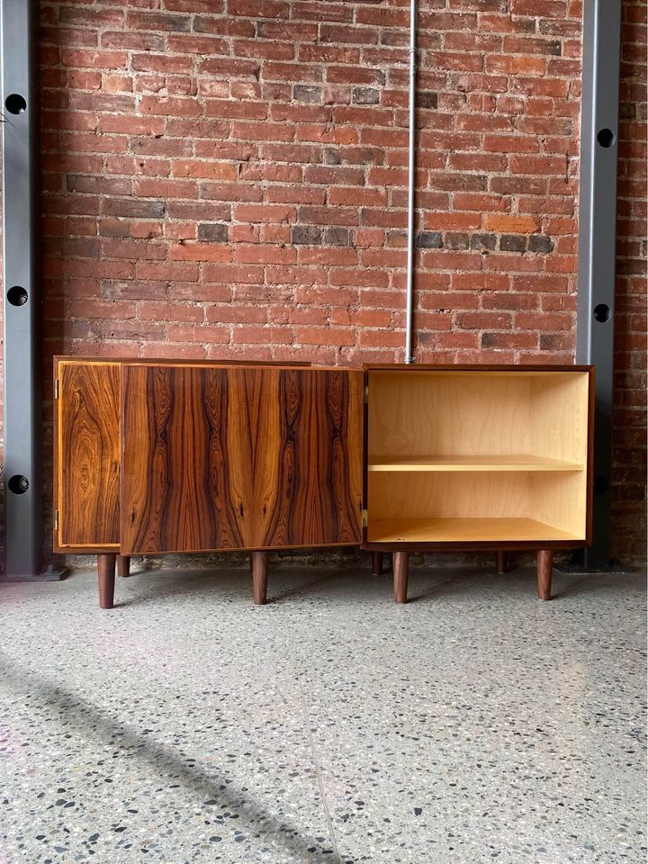 Pair of 1960s Brazilian Rosewood Cabinets by Hundevad & Co.