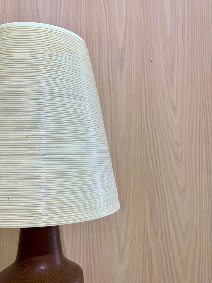 Pair of 1960s Ceramic Lotte Lamps with Original Shades