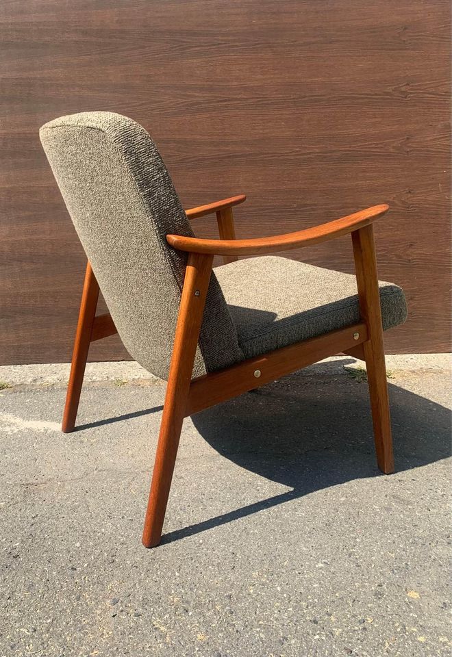 Pair of 1960s Norwegian African Teak Reclining Lounge Chairs