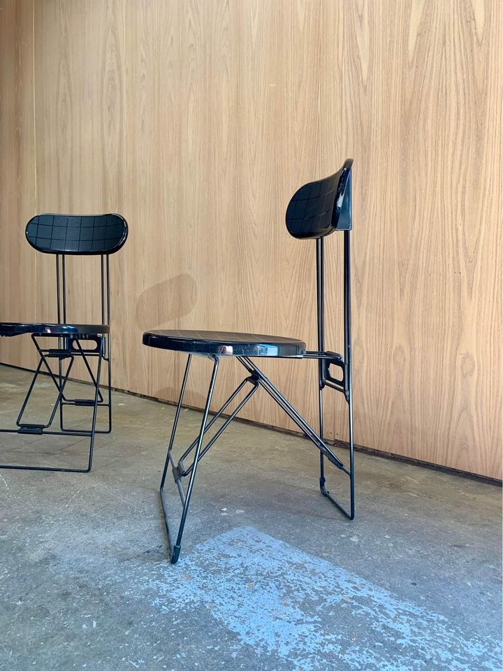 Pair of 1980s Italian Folding Chairs