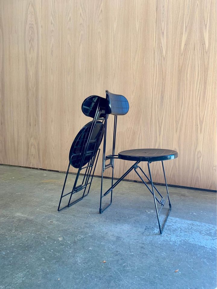 Pair of 1980s Italian Folding Chairs