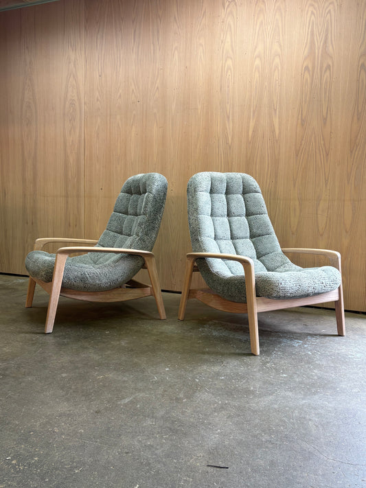 Pair of 1960s R Huber Scoop Lounge Chairs