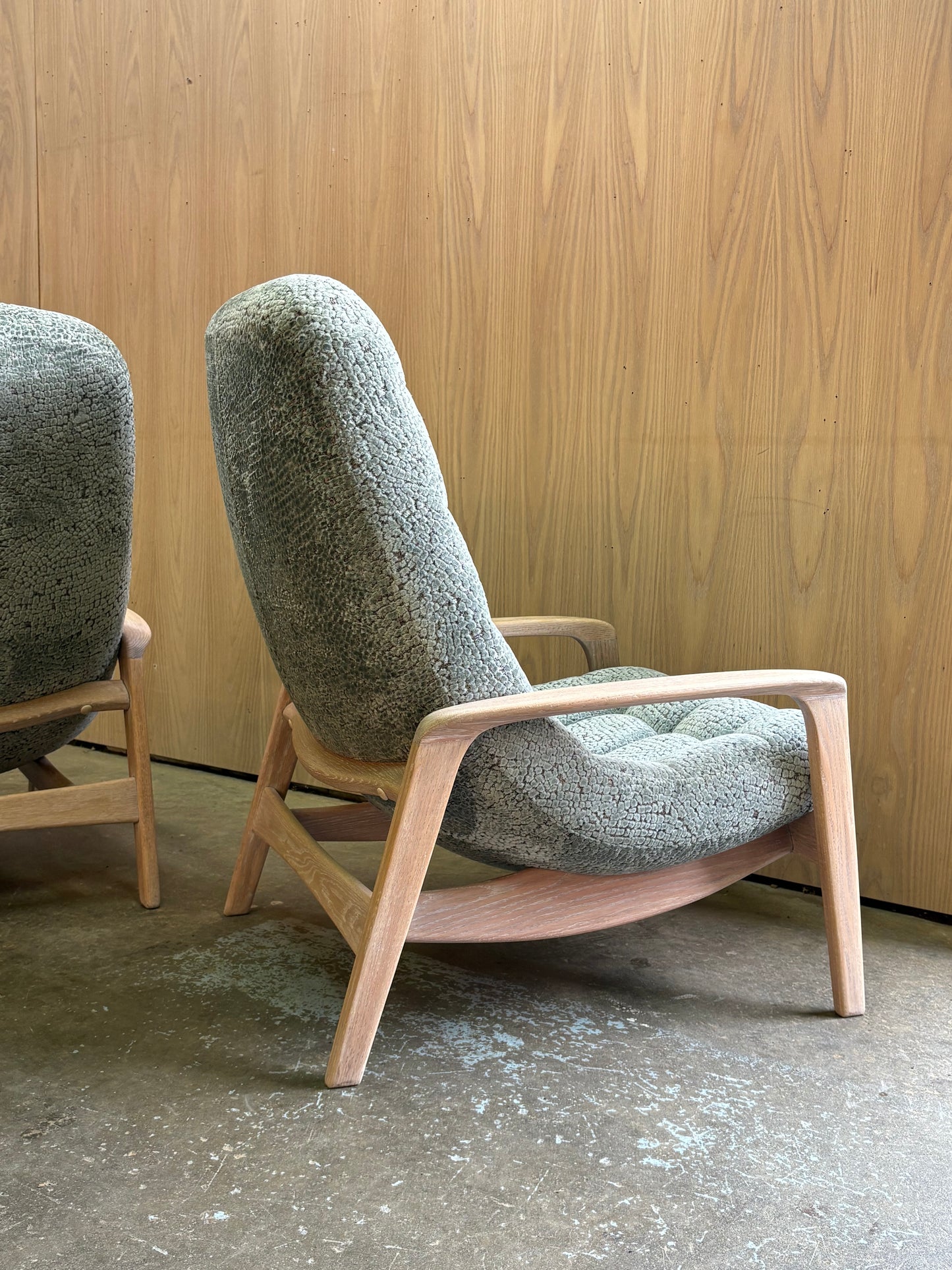 Pair of 1960s R Huber Scoop Lounge Chairs