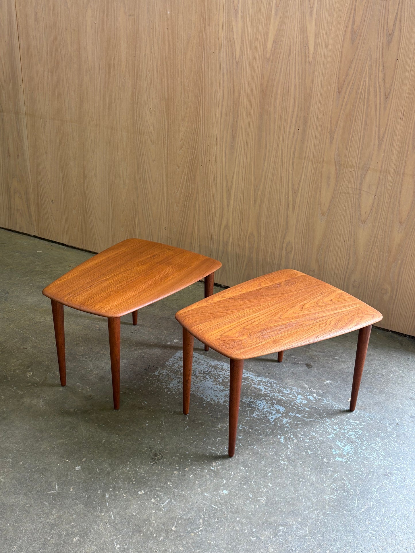 Pair of 1960s Solid Teak End Tables by Peter Hvidt for France & Son