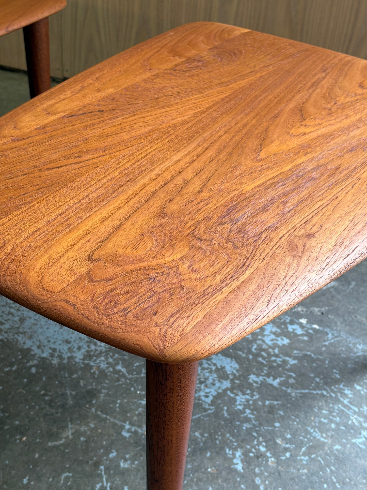 Pair of 1960s Solid Teak End Tables by Peter Hvidt for France & Son