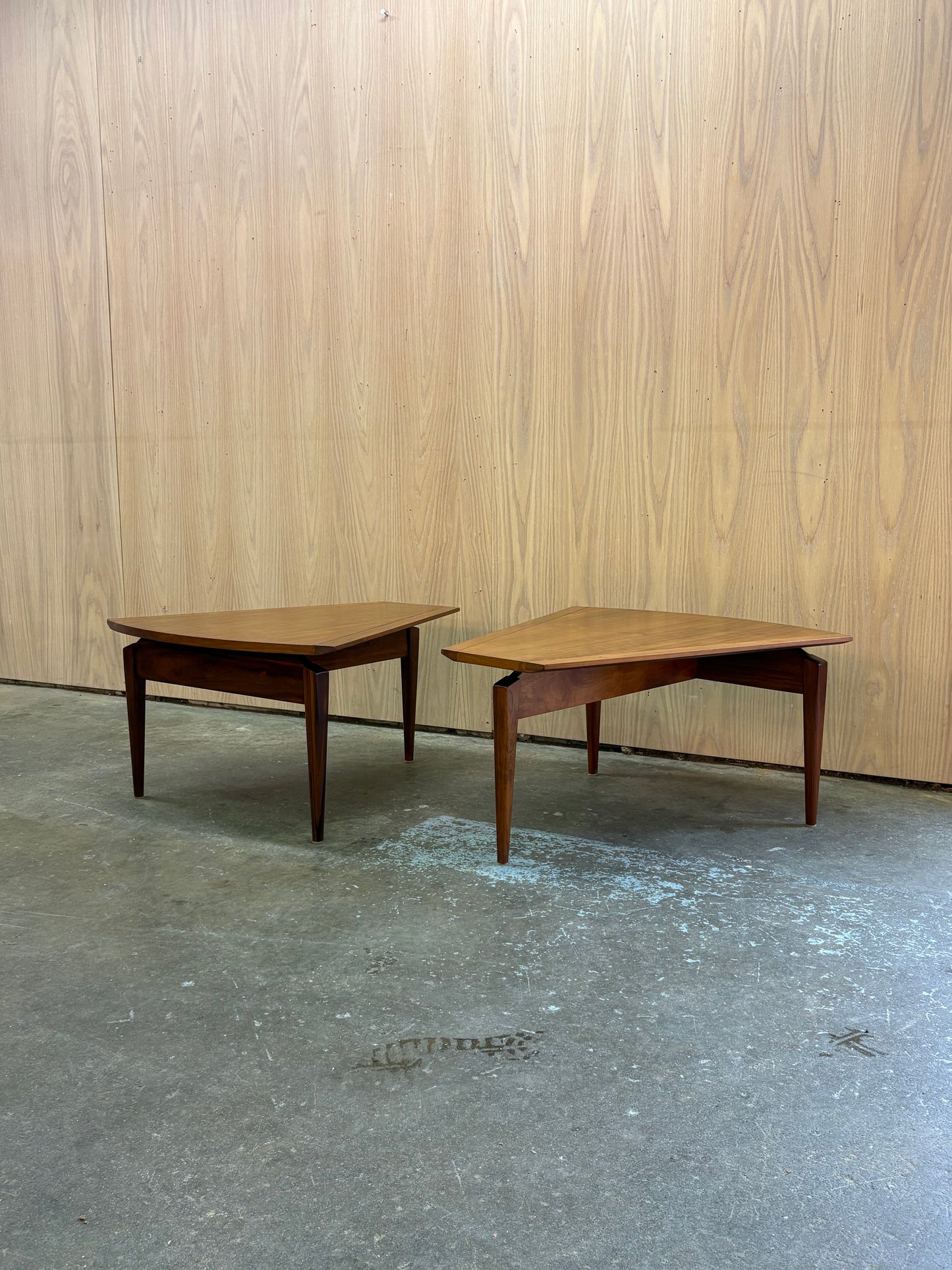 Pair of 1960s Walnut Side  End Tables
