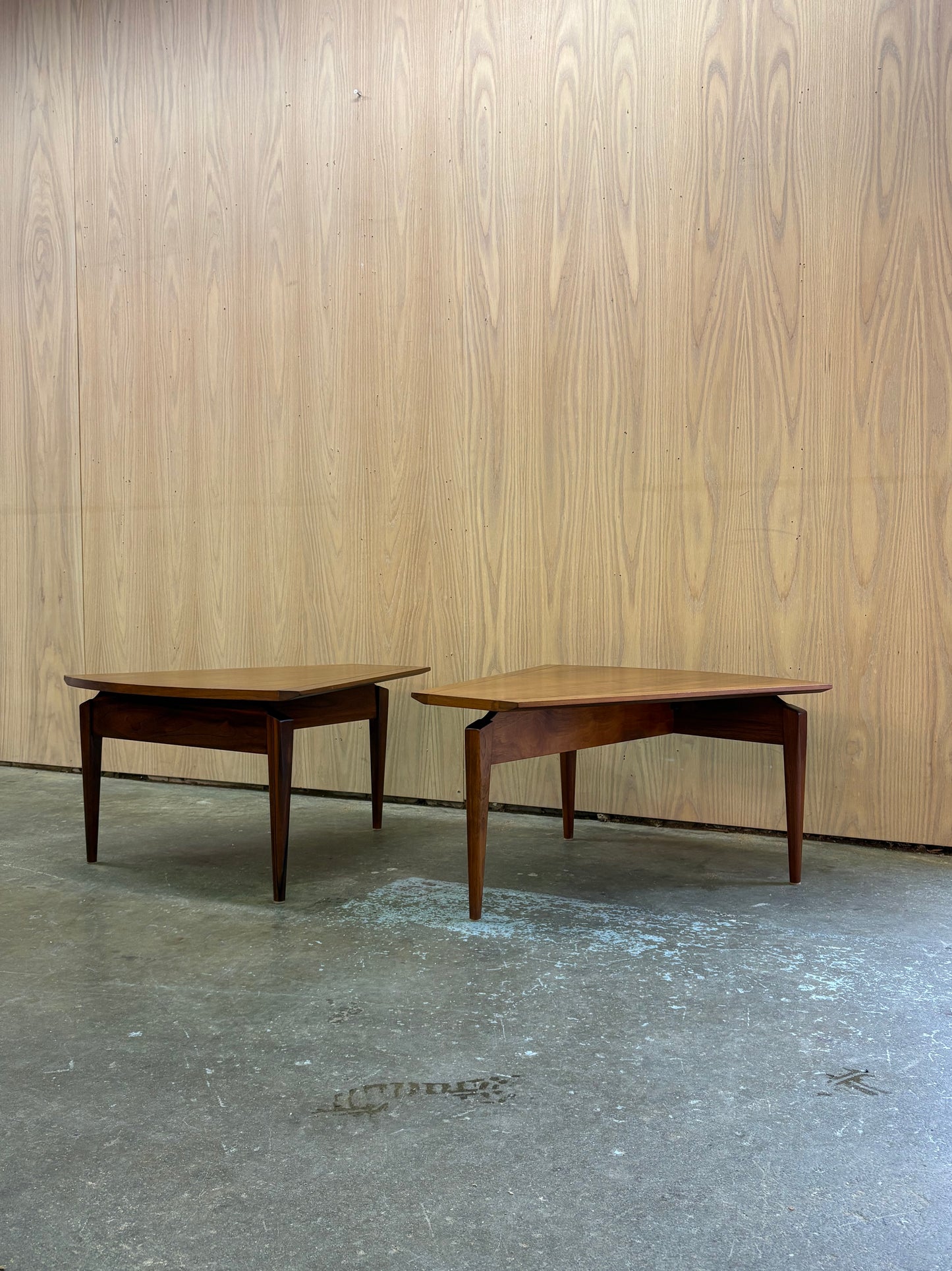 Pair of 1960s Walnut Side  End Tables