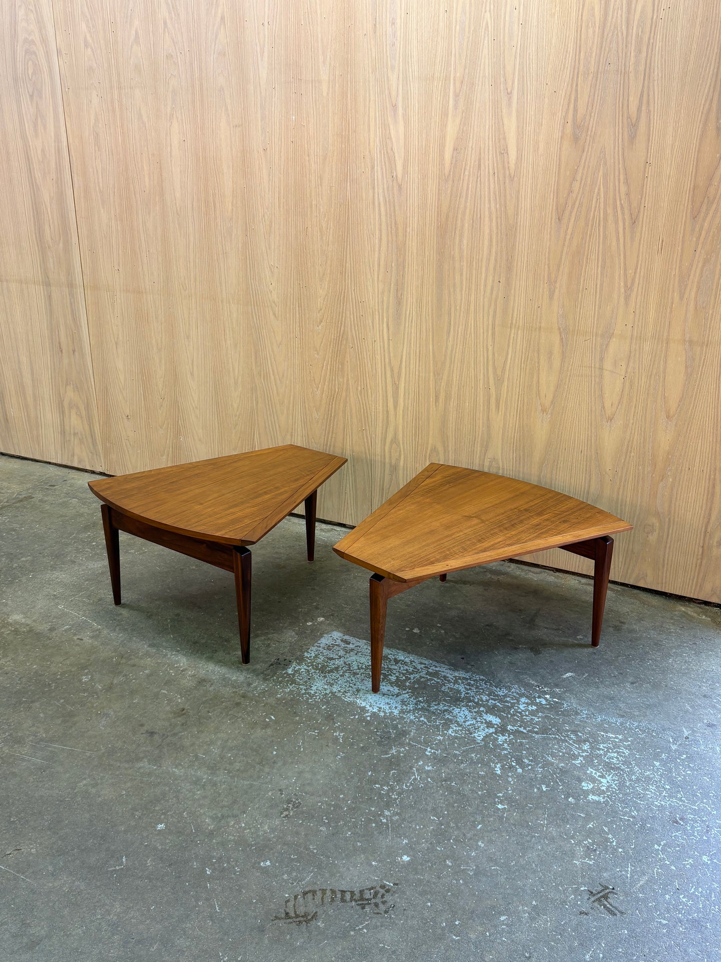 Pair of 1960s Walnut Side  End Tables