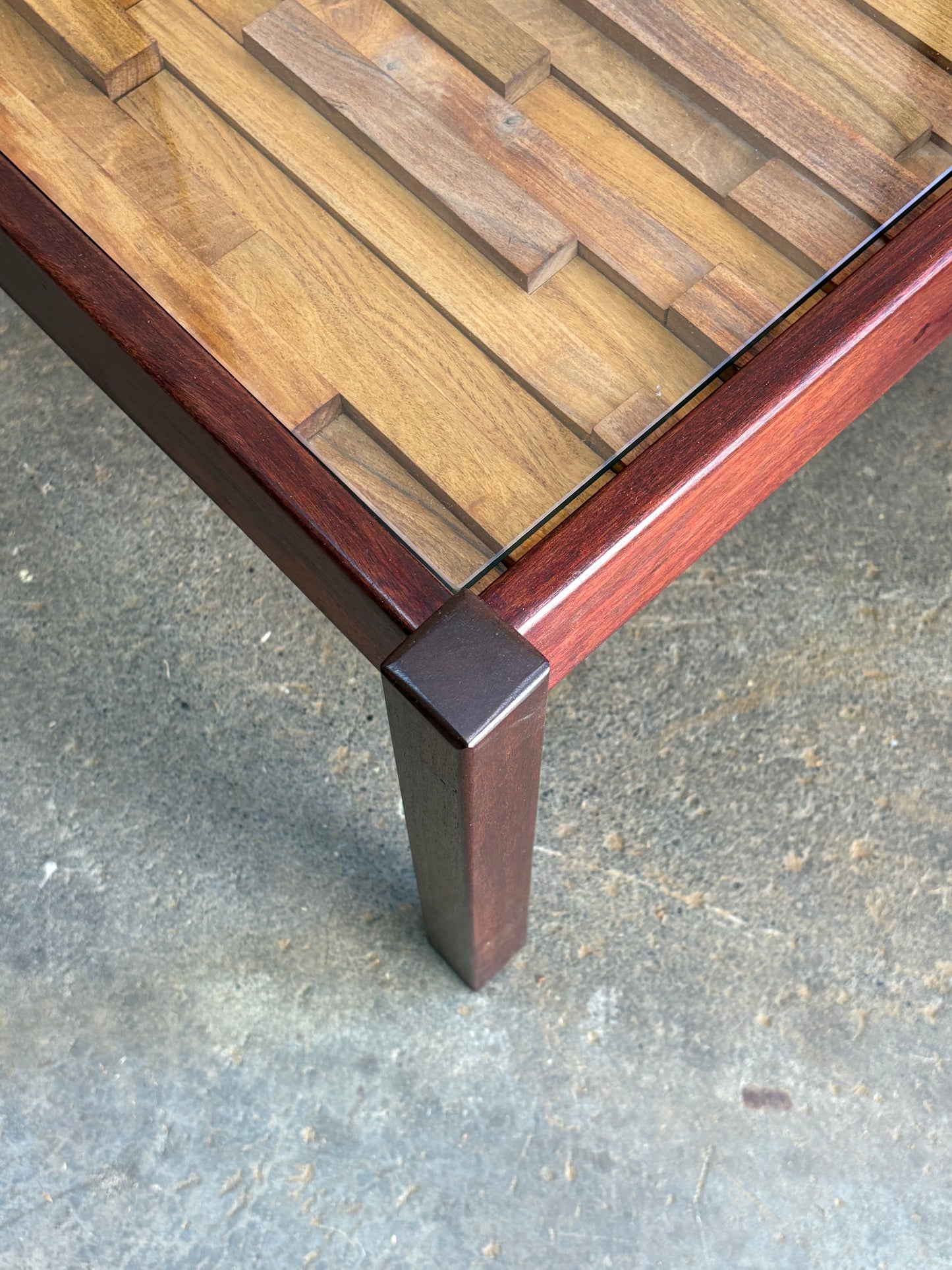 Pair of 1970s Brazilian Hardwood Side  End Tables by Percival Lafer