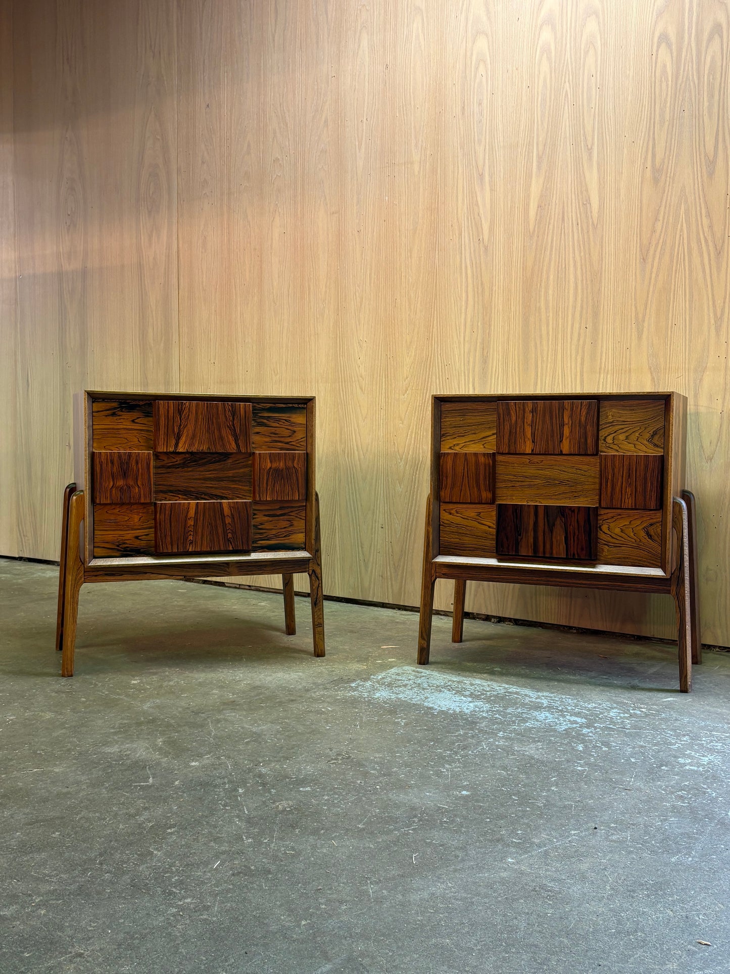 Pair of Brazilian Rosewood Nightstands by Jørgen Clausen for Brande Møbelfabrik
