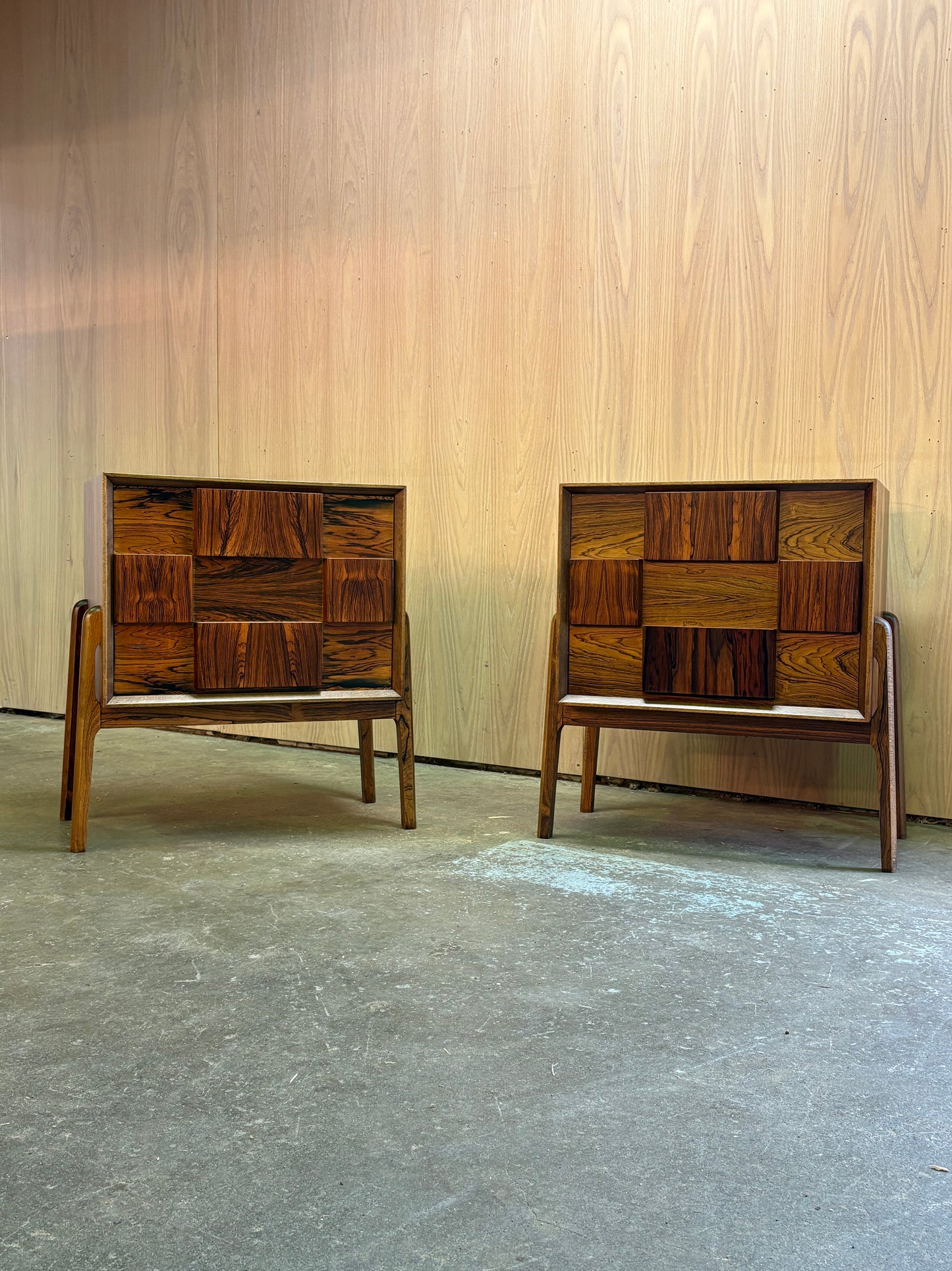 Pair of Brazilian Rosewood Nightstands by Jørgen Clausen for Brande Møbelfabrik