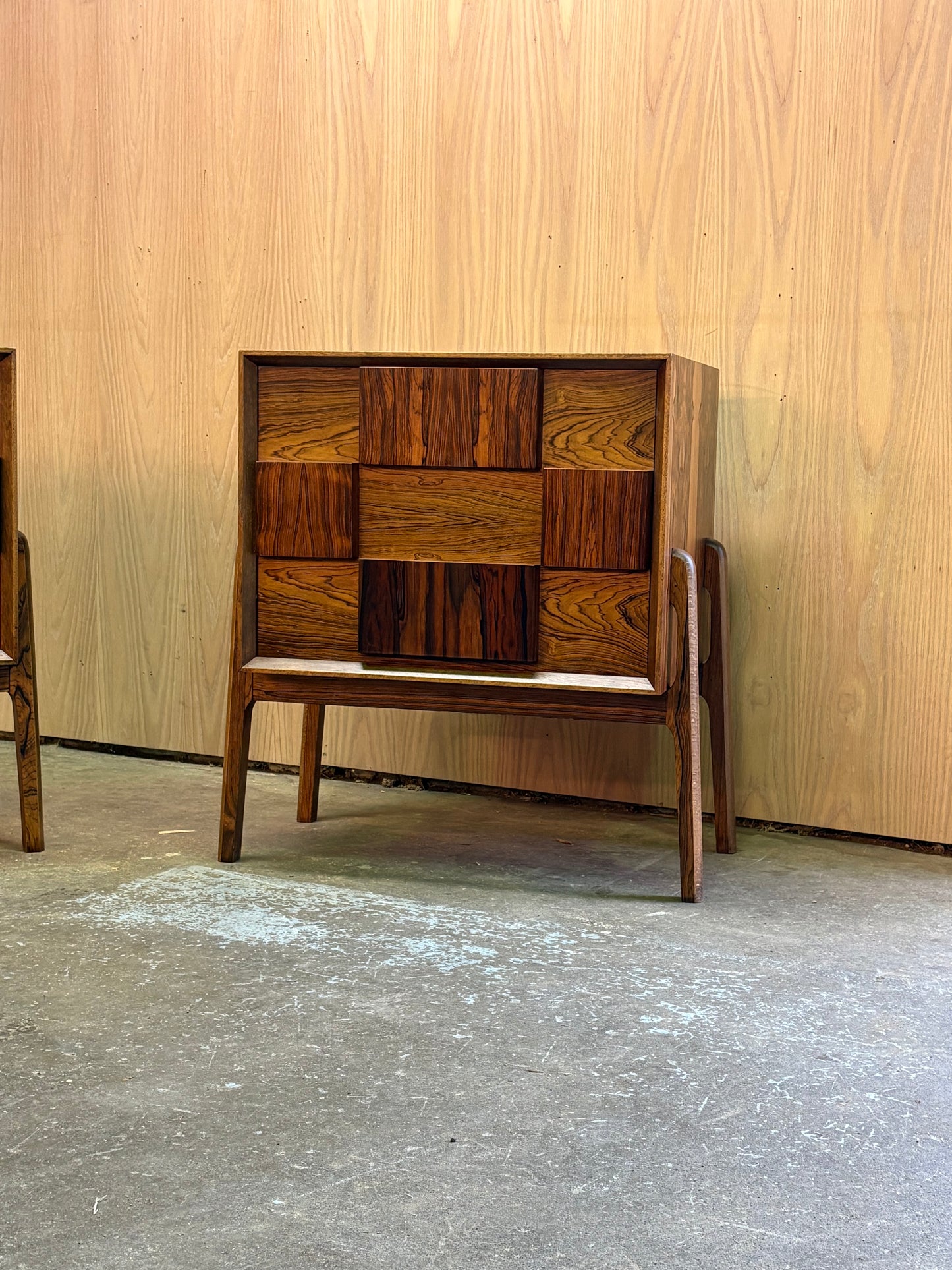 Pair of Brazilian Rosewood Nightstands by Jørgen Clausen for Brande Møbelfabrik