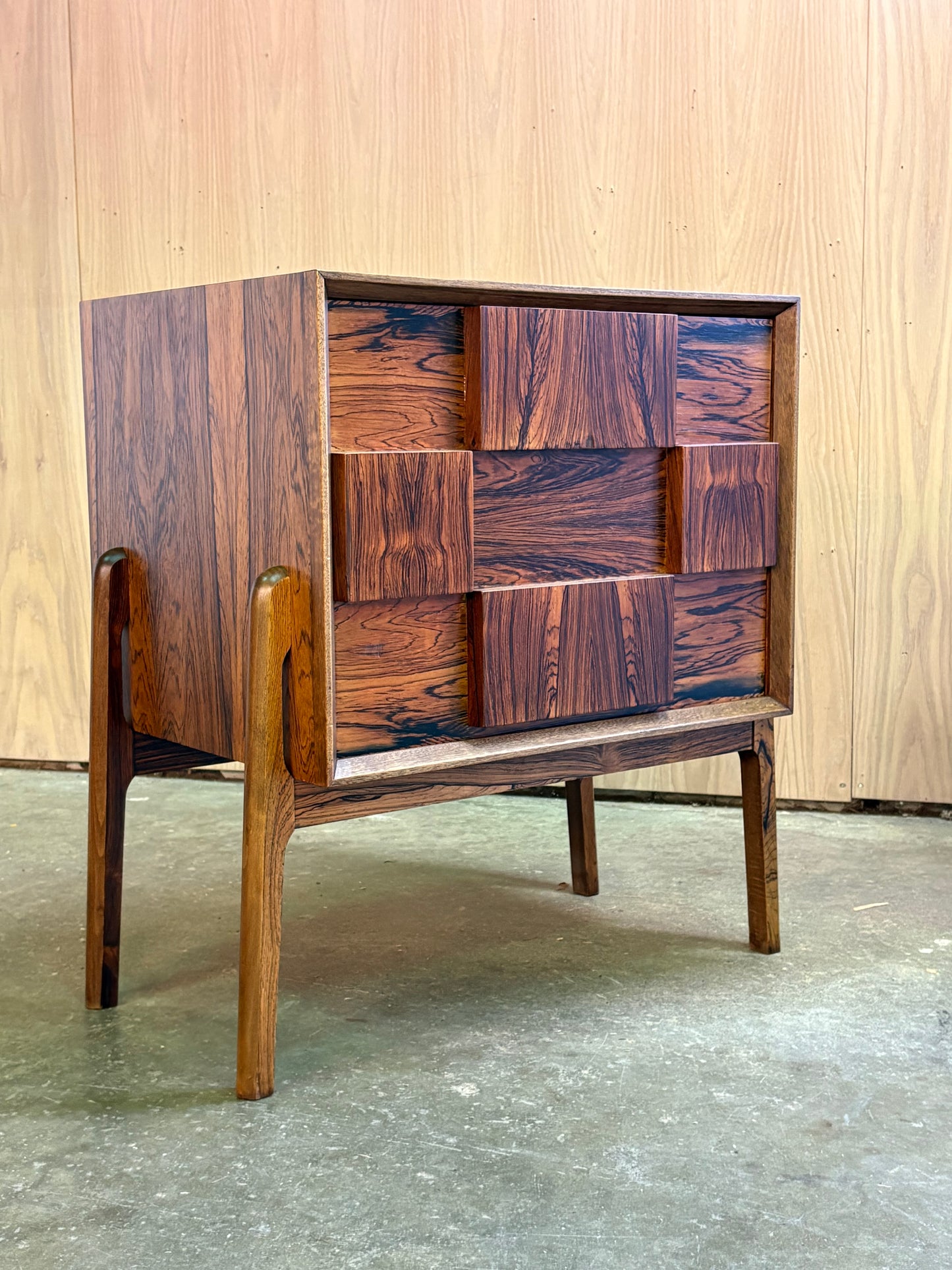 Pair of Brazilian Rosewood Nightstands by Jørgen Clausen for Brande Møbelfabrik