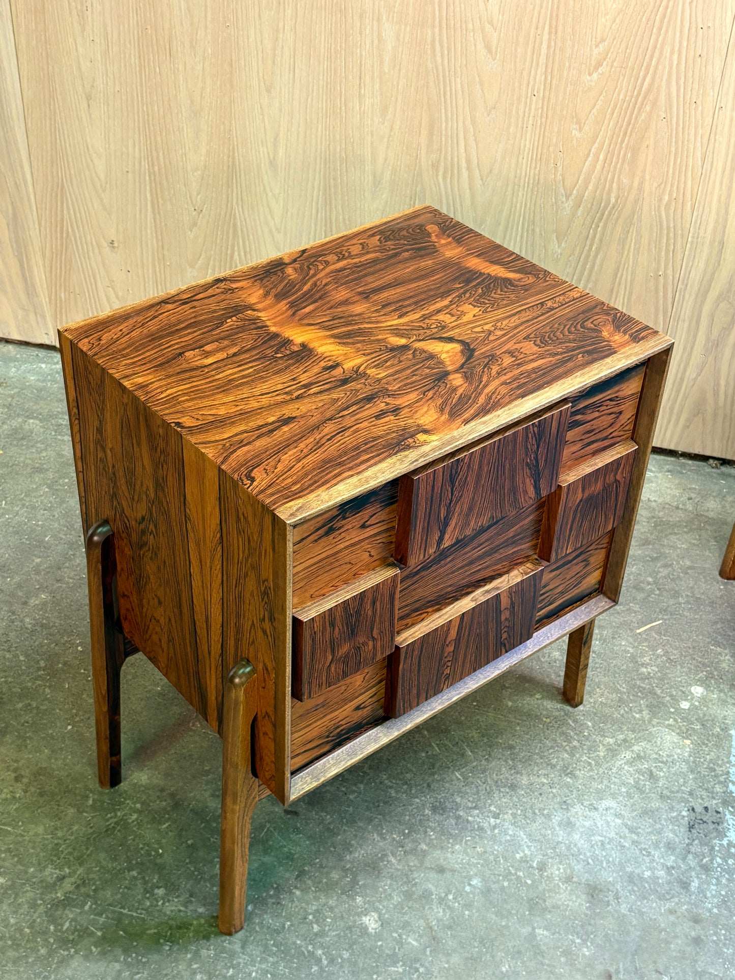 Pair of Brazilian Rosewood Nightstands by Jørgen Clausen for Brande Møbelfabrik