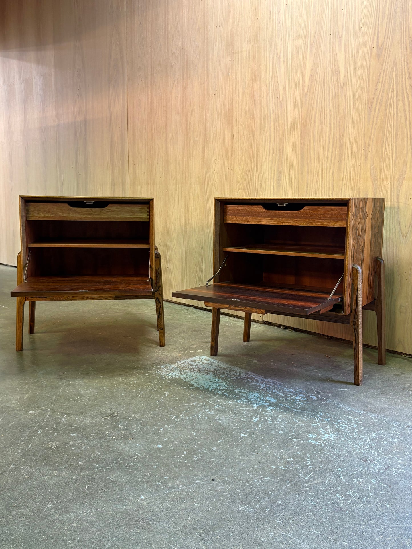 Pair of Brazilian Rosewood Nightstands by Jørgen Clausen for Brande Møbelfabrik