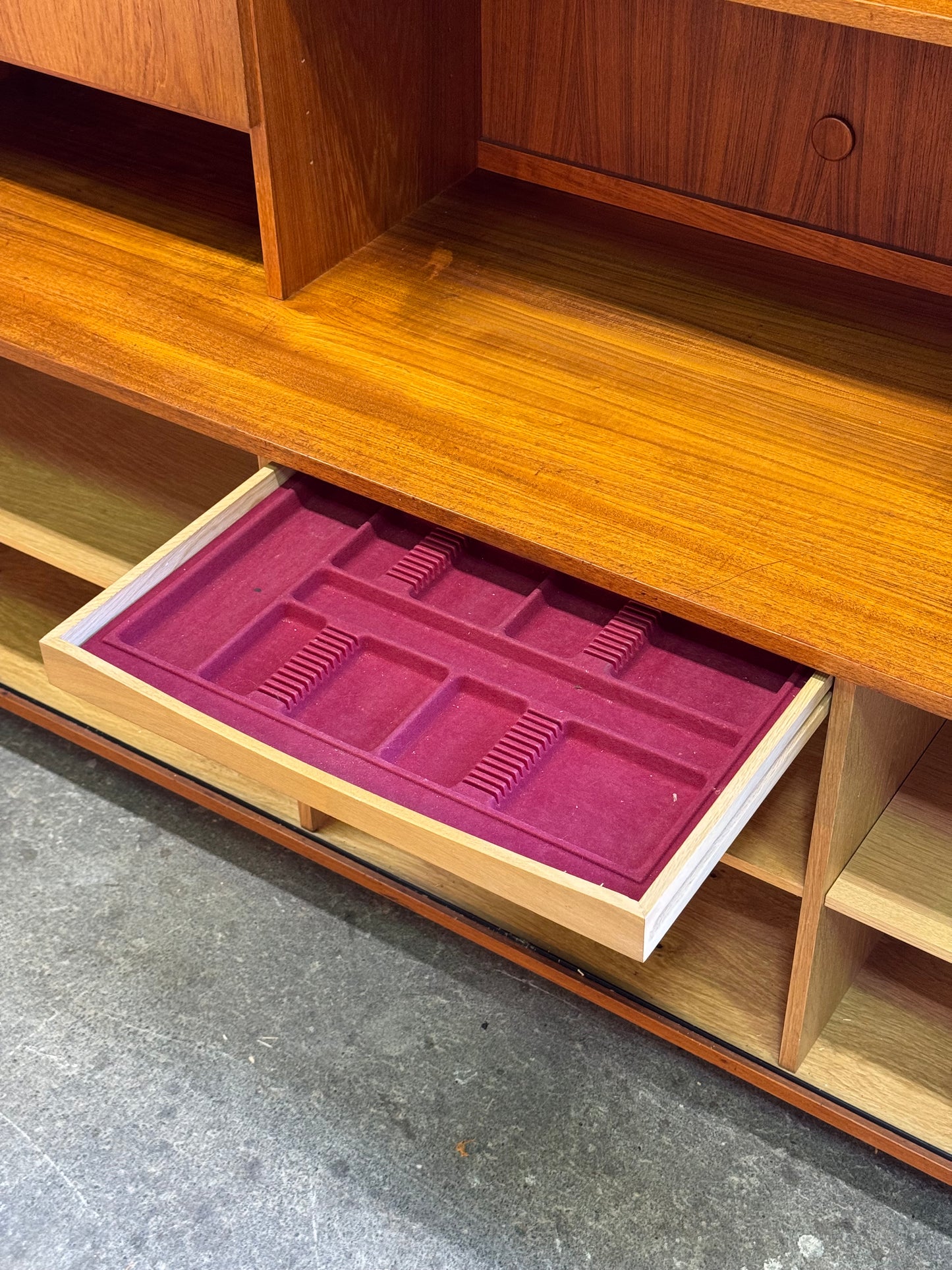 1960s Danish Modern Wall Unit by Hornslet Møbelfabrik in teak