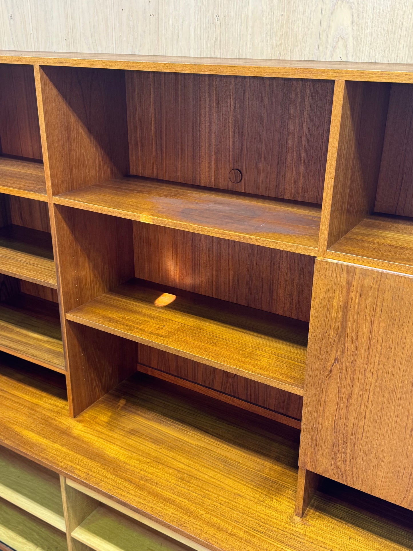 1960s Danish Modern Wall Unit by Hornslet Møbelfabrik in teak