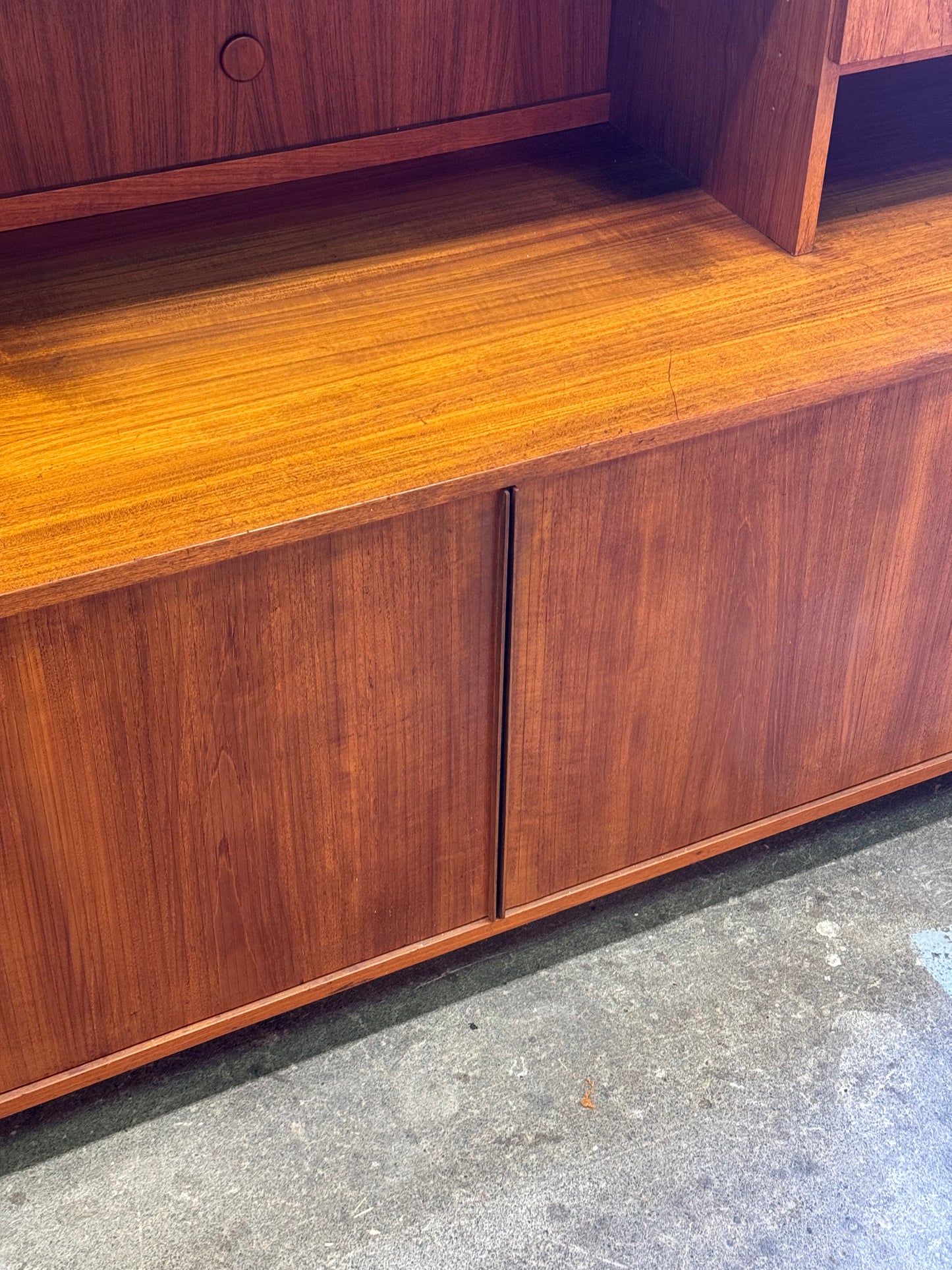 1960s Danish Modern Wall Unit by Hornslet Møbelfabrik in teak