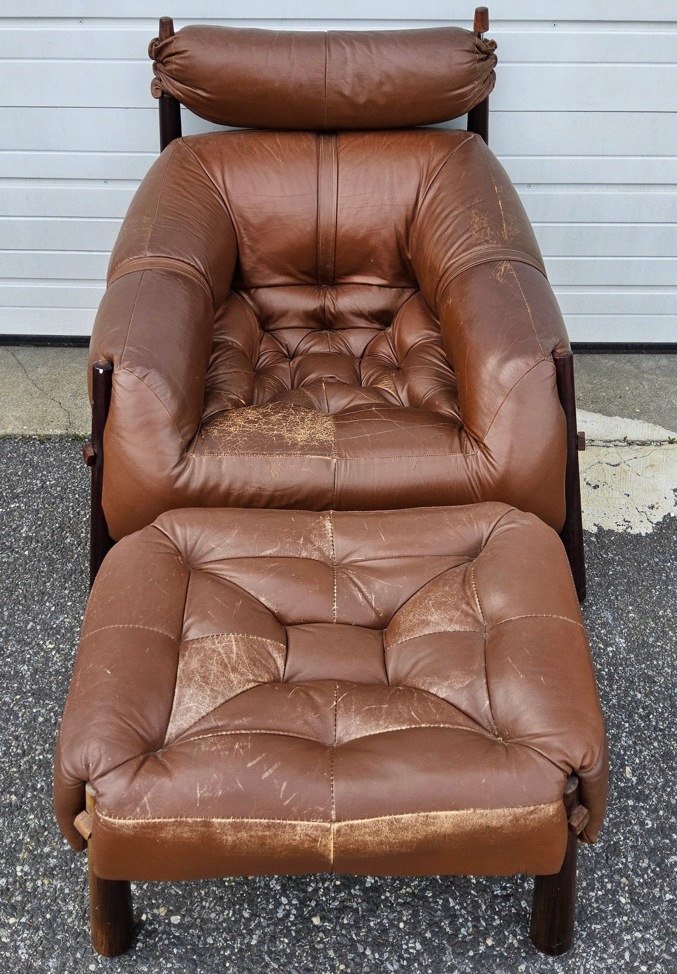 1970s MP-81 Lounge Chair and Ottoman by Percival Lafer, Completely Original.
