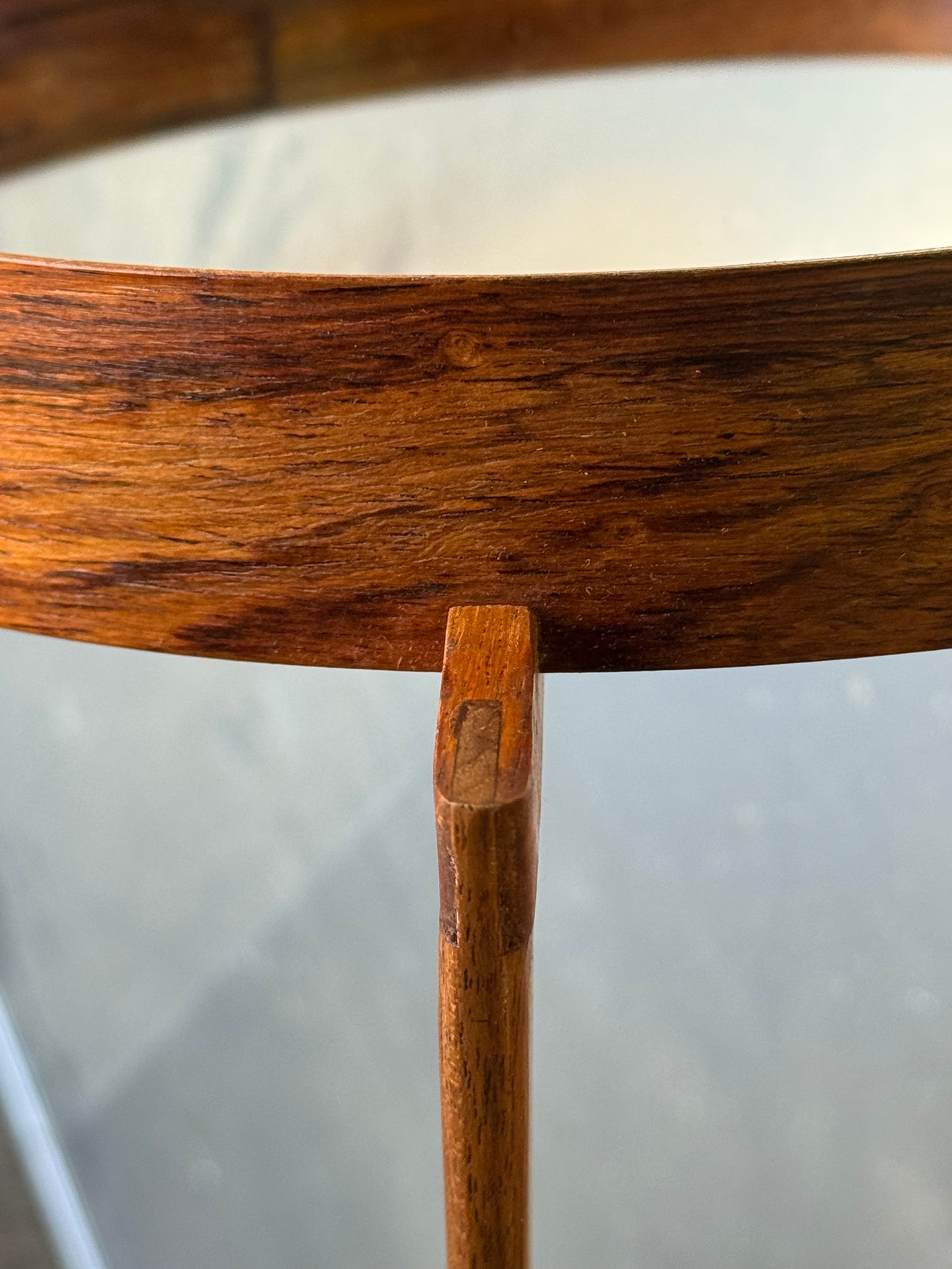 1960s Table Mirror Attributed to Nils Troed for Glasmäster in rosewood