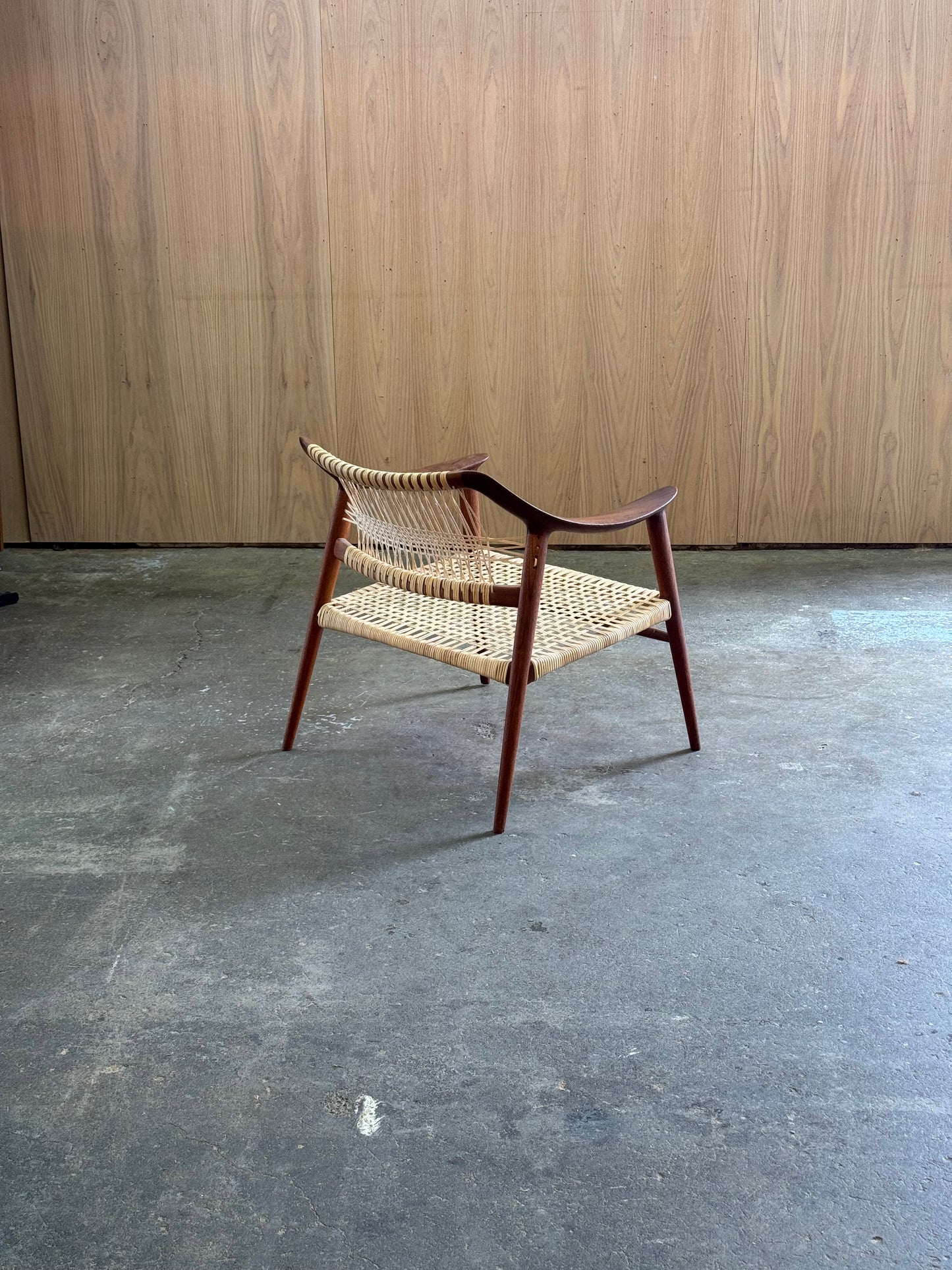 1950s Bambi Lounge Chair by Rolf Rastad and Adolf Relling for Gustav Bahus in teak and cane