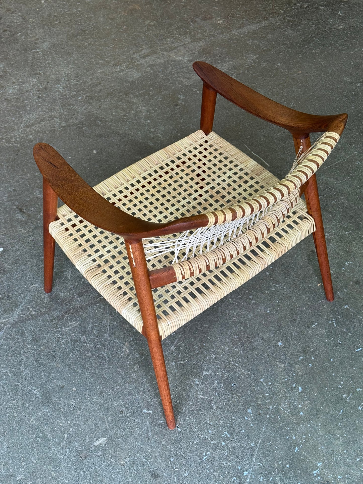 1950s Bambi Lounge Chair by Rolf Rastad and Adolf Relling for Gustav Bahus in teak and cane