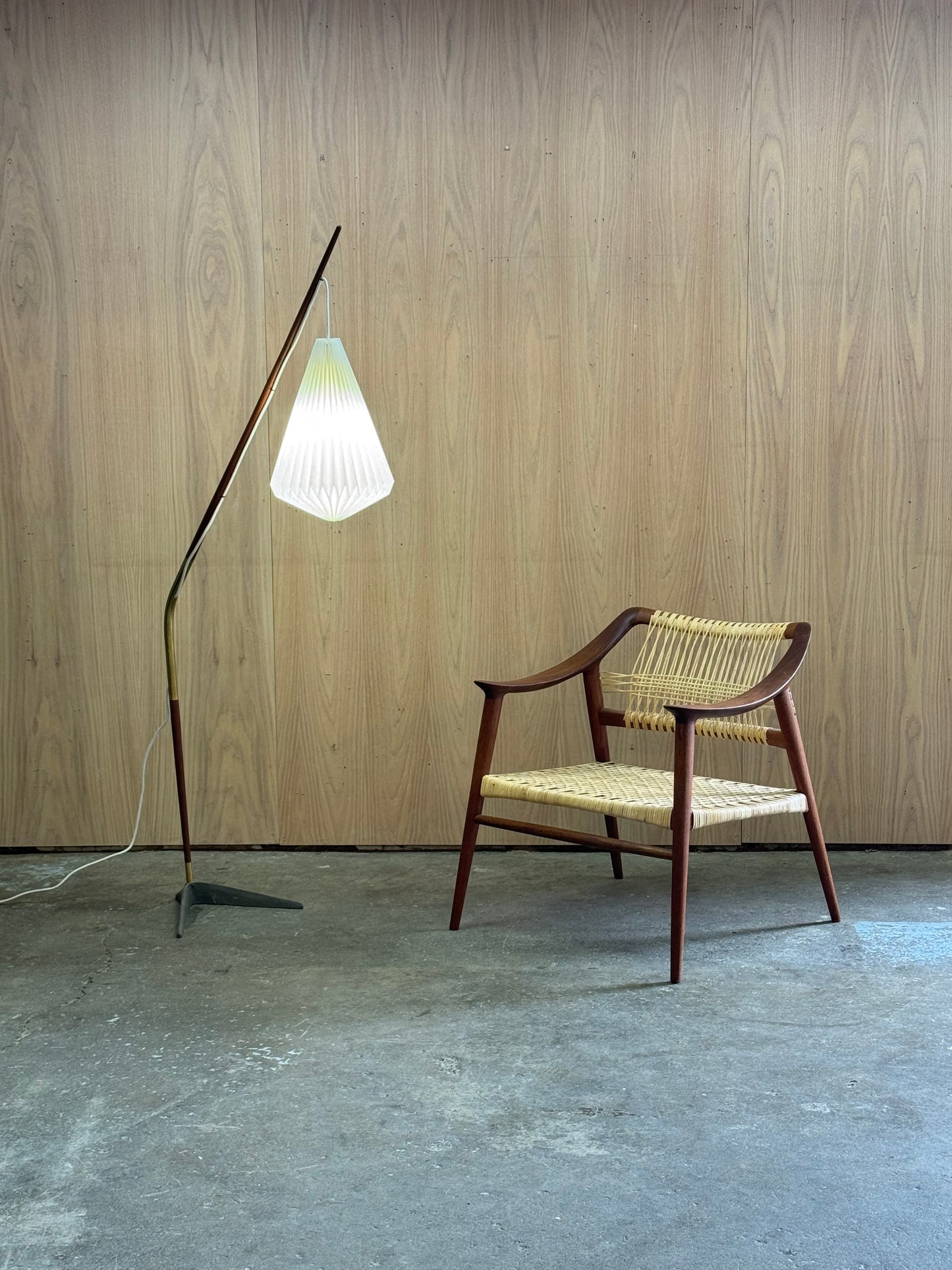 1950s Bambi Lounge Chair by Rolf Rastad and Adolf Relling for Gustav Bahus in teak and cane