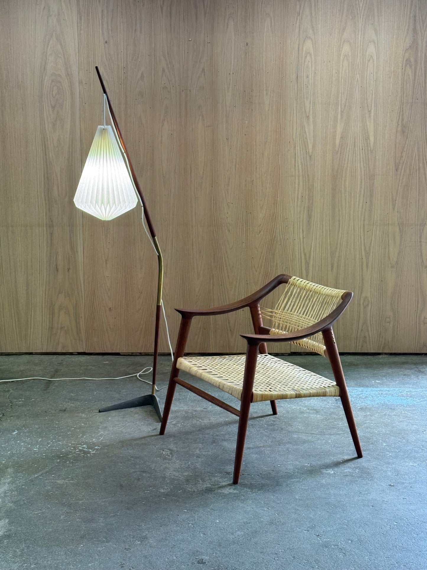 1950s Bambi Lounge Chair by Rolf Rastad and Adolf Relling for Gustav Bahus in teak and cane