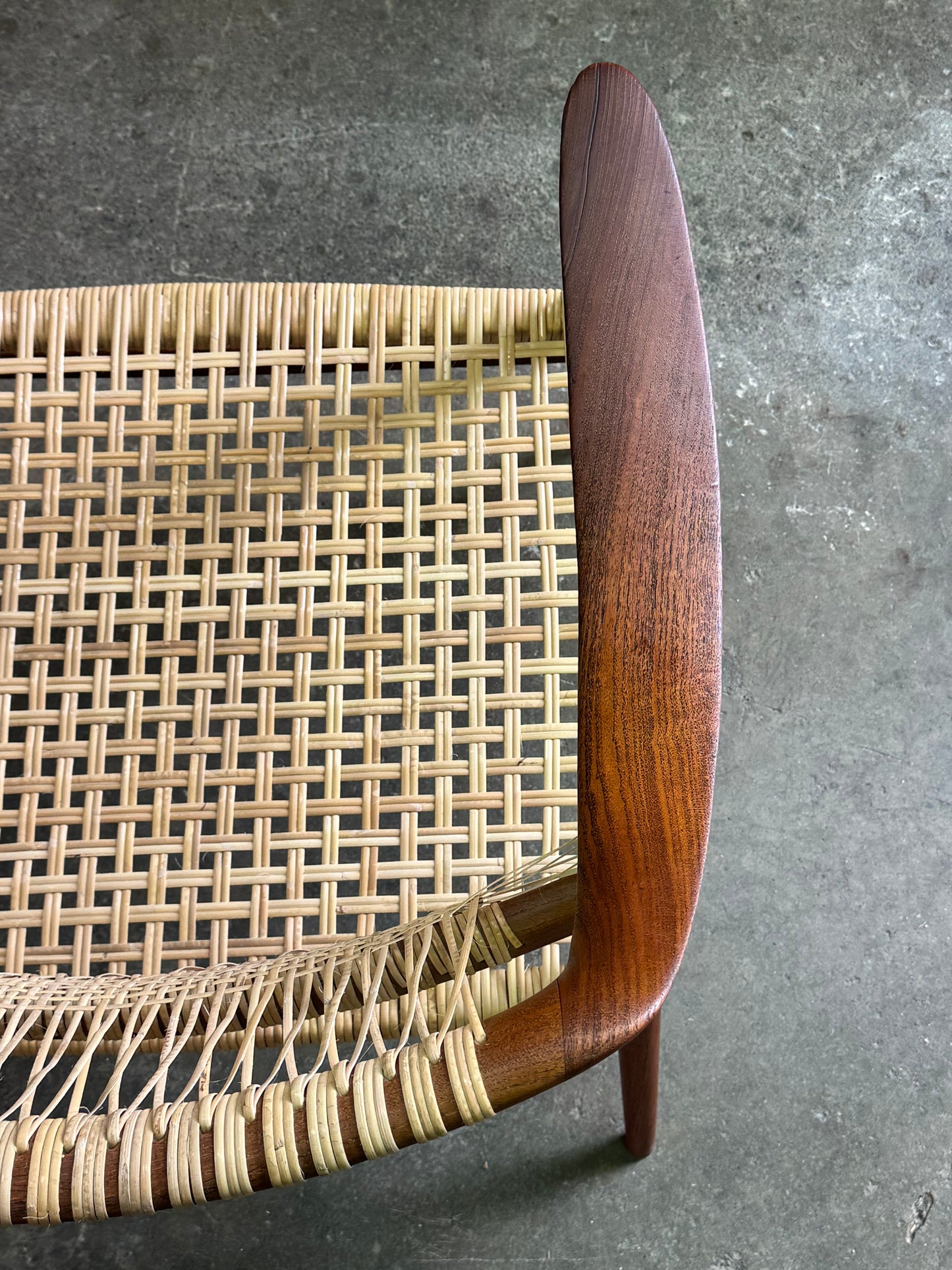 1950s Bambi Lounge Chair by Rolf Rastad and Adolf Relling for Gustav Bahus in teak and cane