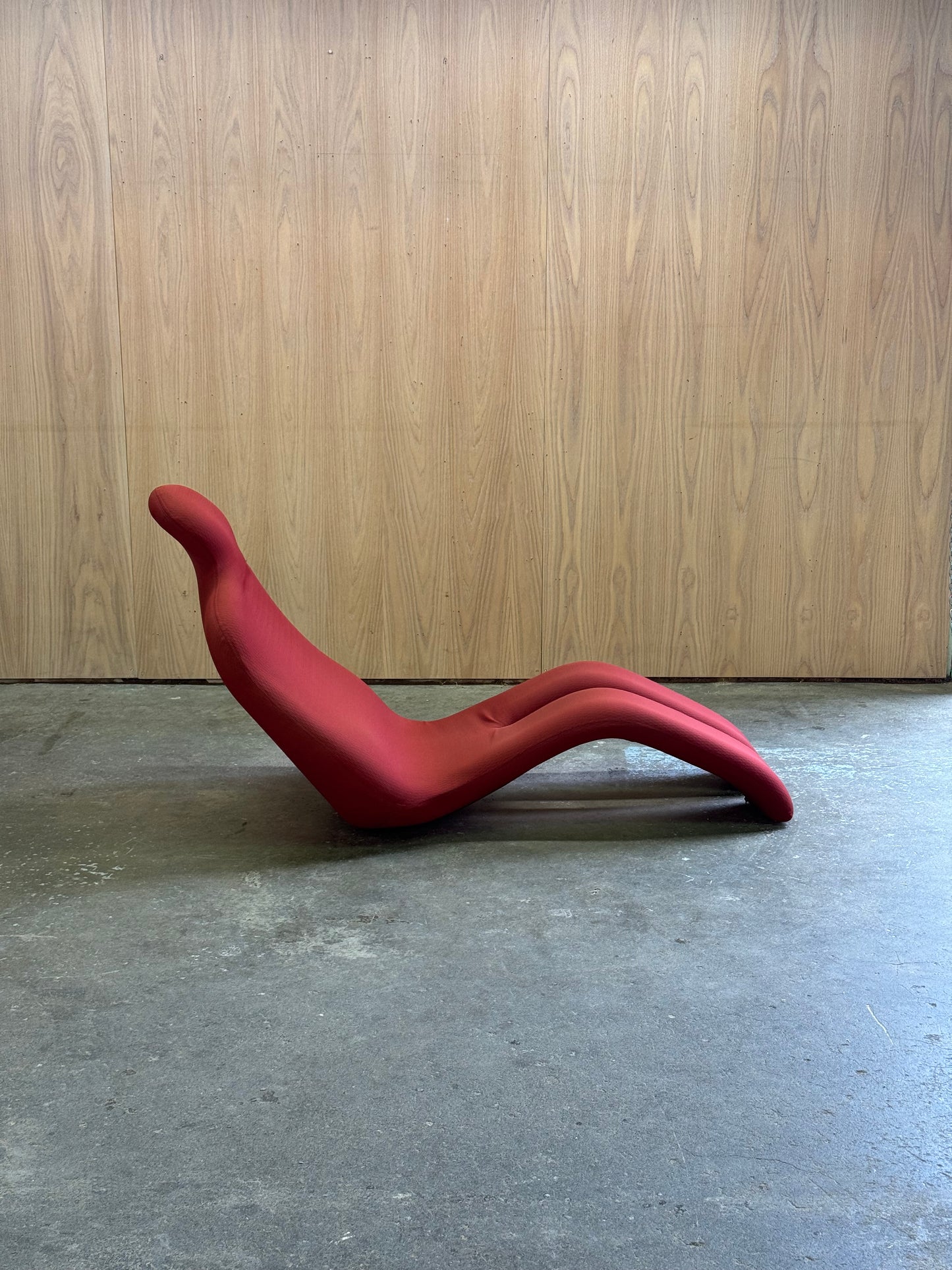 1970s Bouloum Chair by to Olivier Mourgue in red upholstery